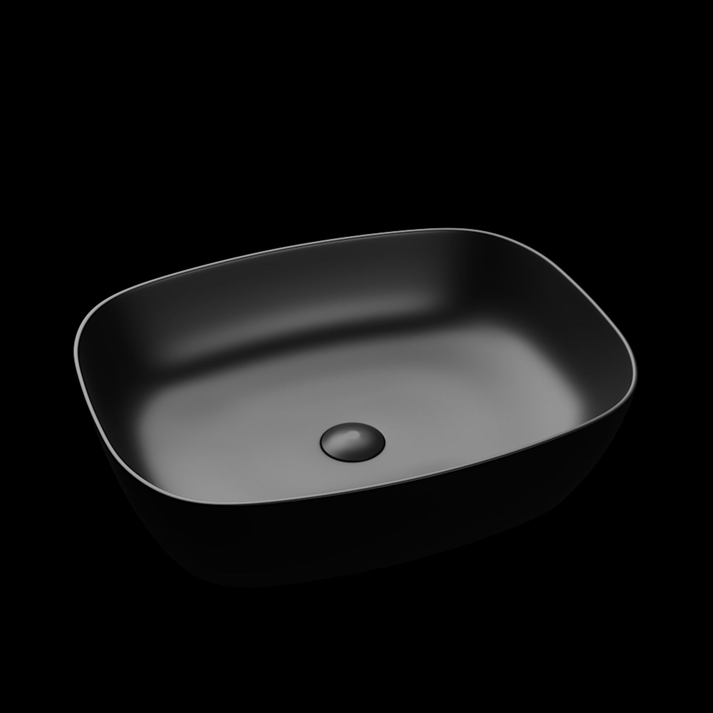 Lavoar ceramic Negru Mat 40.5x50.5 cm