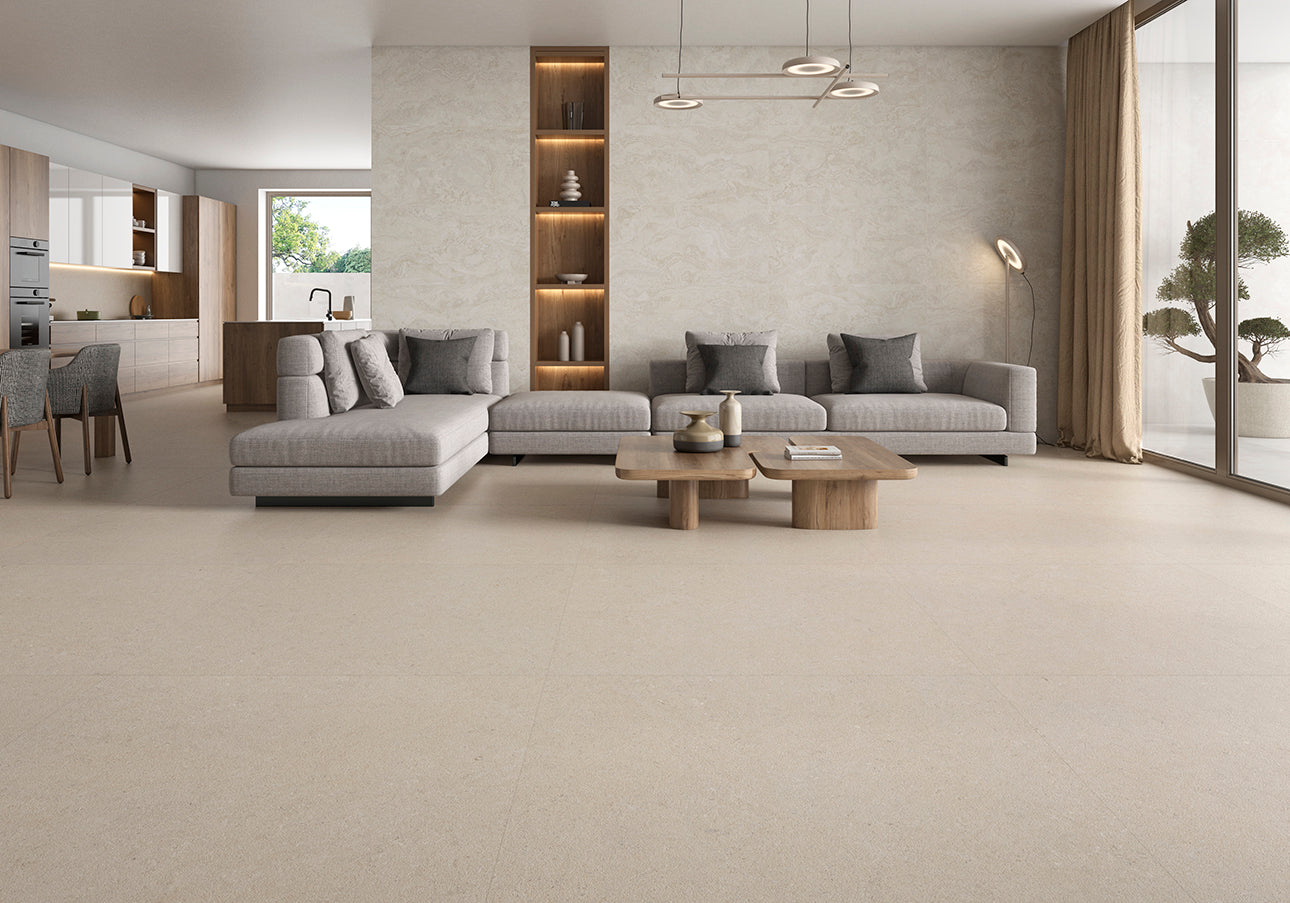 Gresie portelanata Calcare Linen 60X120 cm, mat, Spania