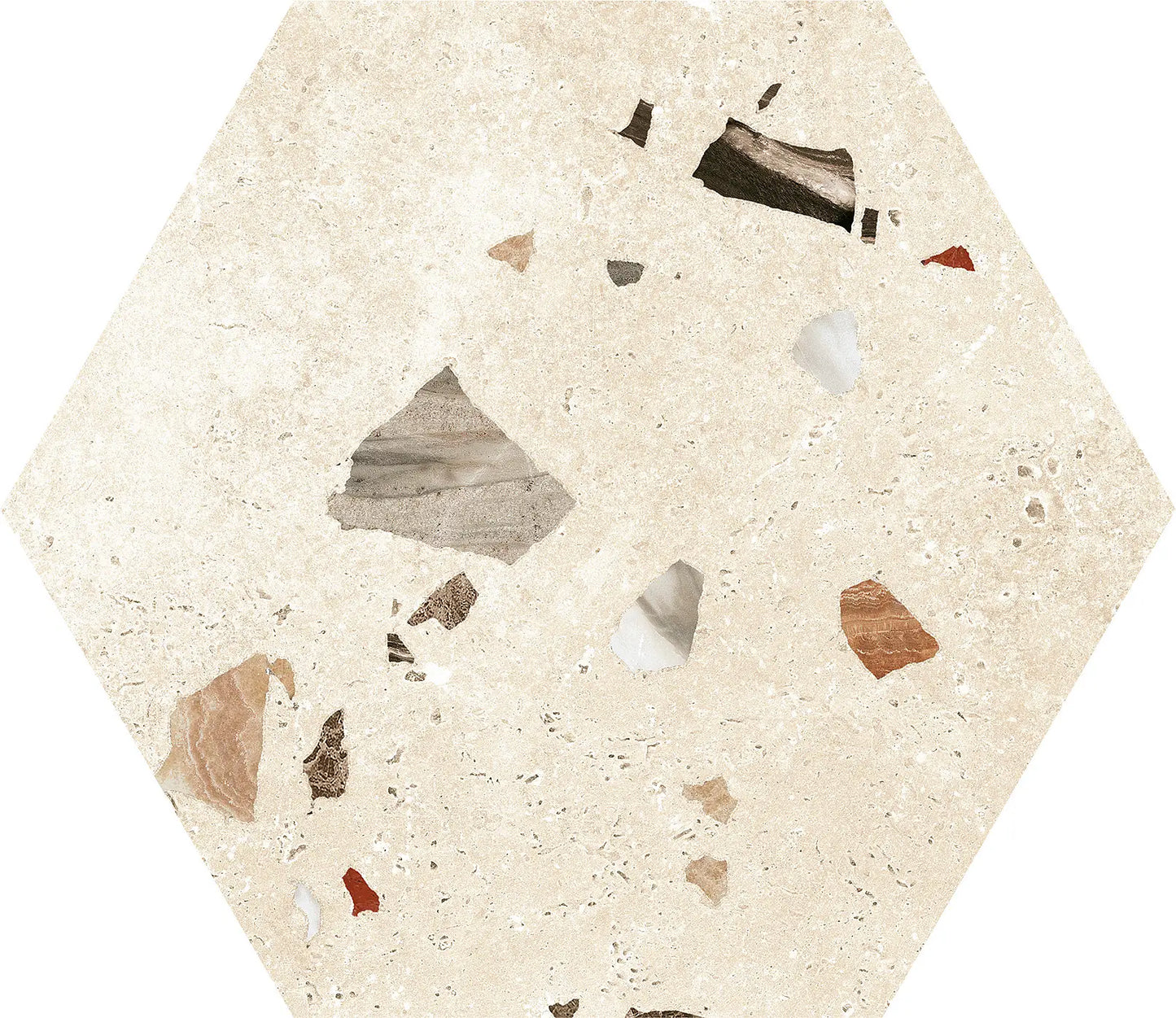 Gresie / Faianta portelanata Sonar Marfil Hexagon 22x25 cm, productie Spania