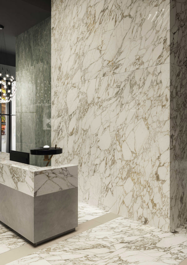 Lastra ceramica Caesar Anima Ever Luxury Arabesque Lucios 120x278 cm, 6 mm, productie Italia