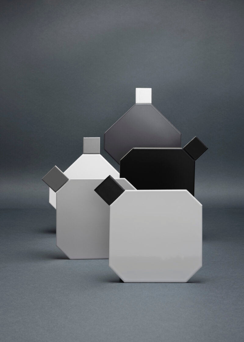 Gresie octogonala Bianco Ottagono 20x20cm + Taco Vanadio 5x5cm, portelanata, productie Italia