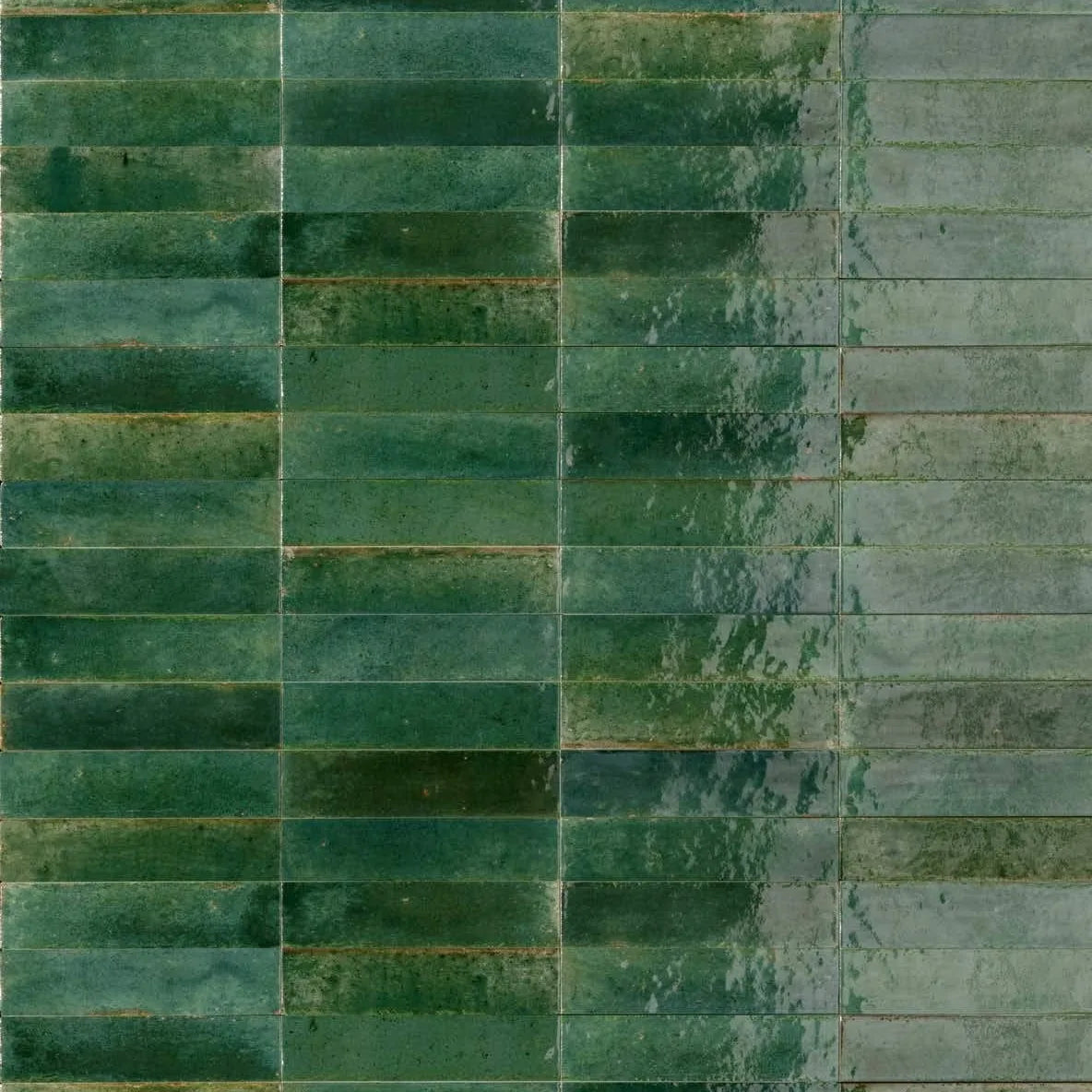 Faianta Marazzi Lume Green 6x24 cm, ceramica portelanata