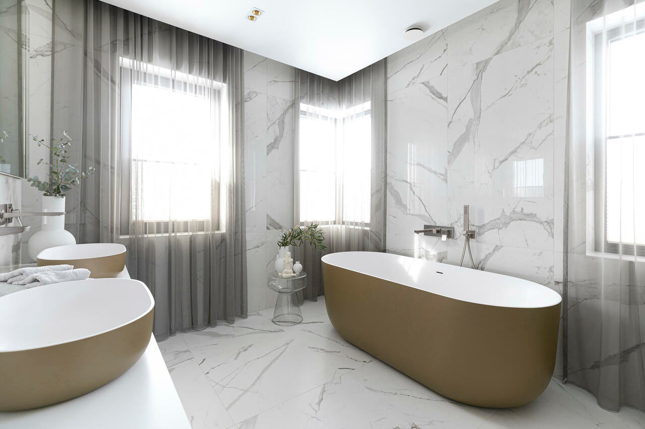 Cada freestanting Marin 179 x 84 x 63 cm, solid surface, culoare alb, productie Estonia