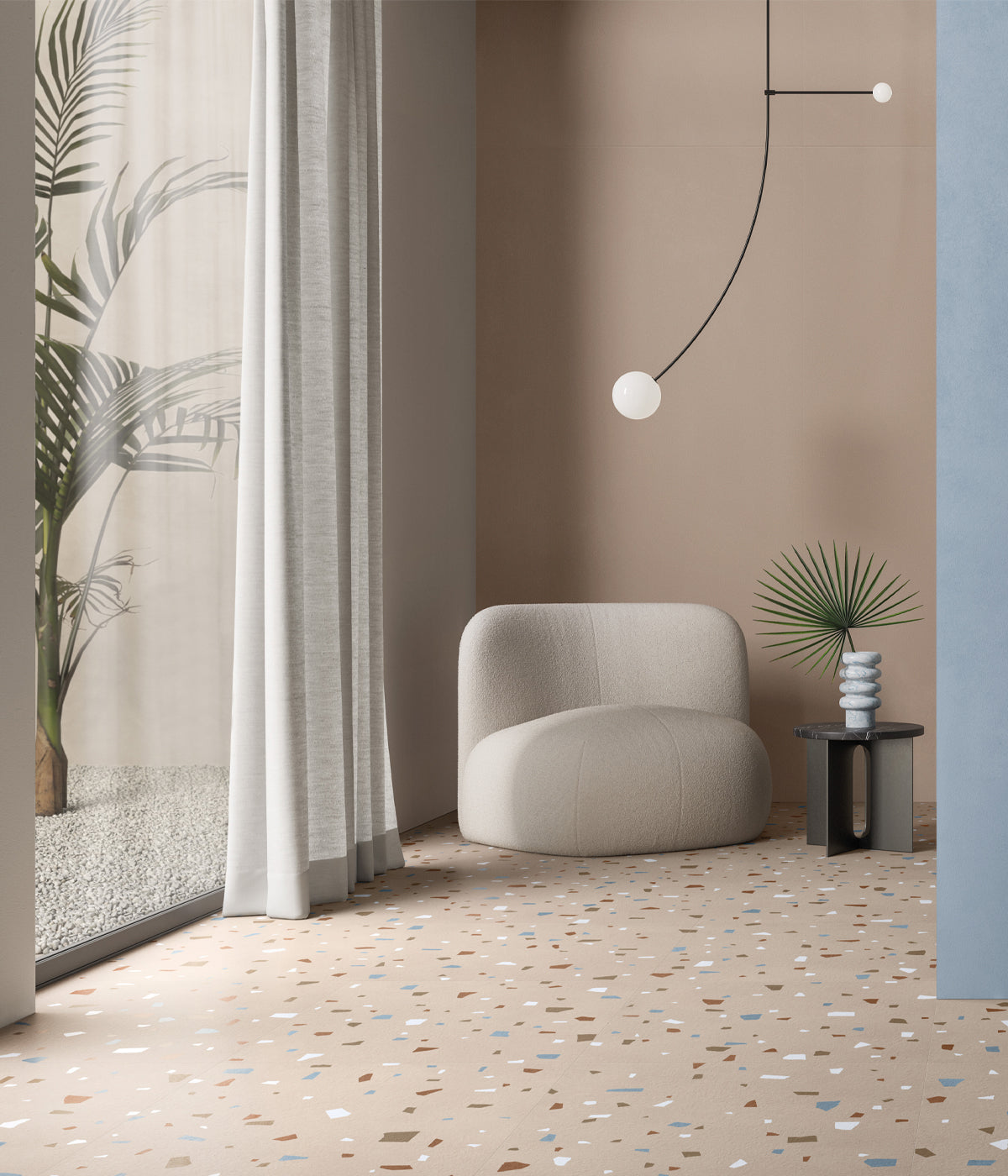 Gresie Nuances Cipria 60x120 cm, finisaj mat