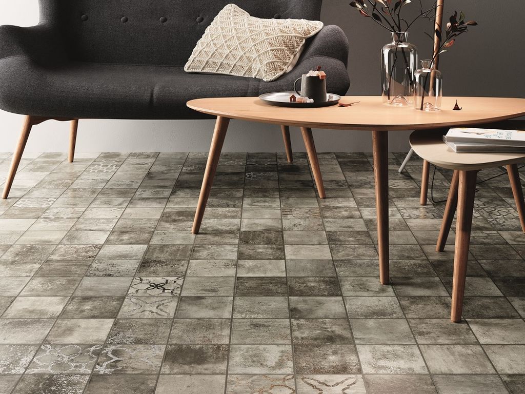 Faianta / Gresie Amazonia Grey 13.8x13.8 cm, ceramica portelanata