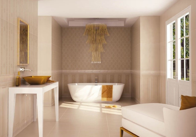 Faianta Adore Beige Decor 2 25x70 cm, finisaj perlat, productie Spania