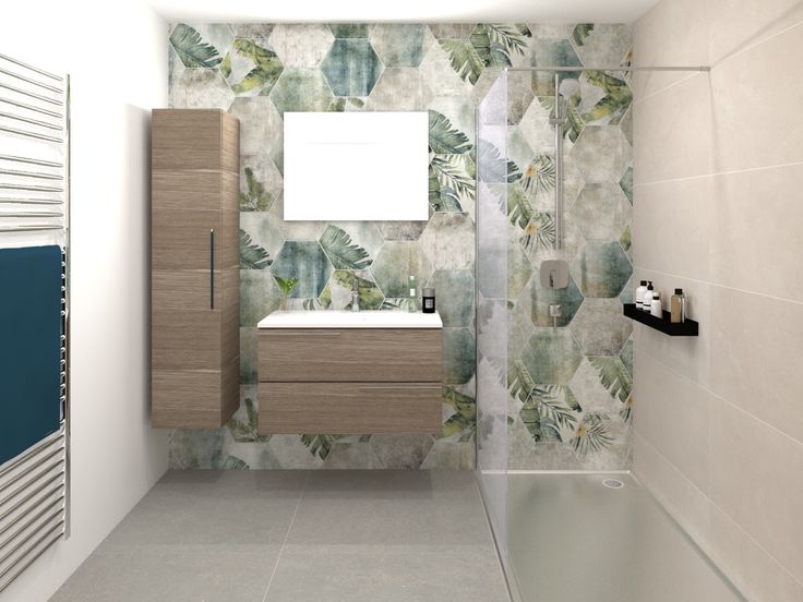 Faianta / Gresie Amazonia Tropic Emerald Hex 32x36.8 cm, ceramica portelanata