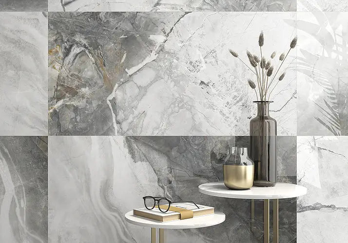 Gresie portelanata Invisible Grey Super Polished 60x120 cm, rectificata