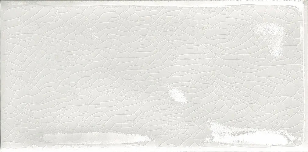Faianta Tonalite Krakle Bianco 7.5x15 cm, glazurata, Italia