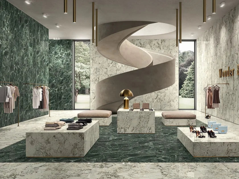 Lastra ceramica Caesar Anima Wonder Forest Lucios 120x278 cm, 6 mm, productie Italia