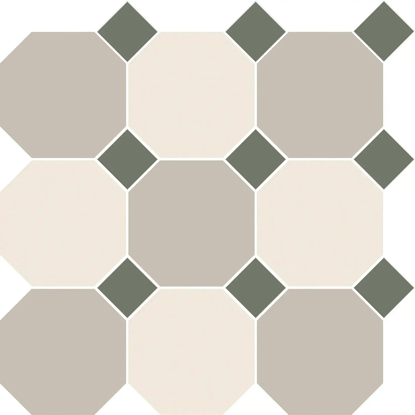 Gresie CE.SI octogon full body bicolor mix Sodio + Aluminio + Taco Giada 10x10 cm