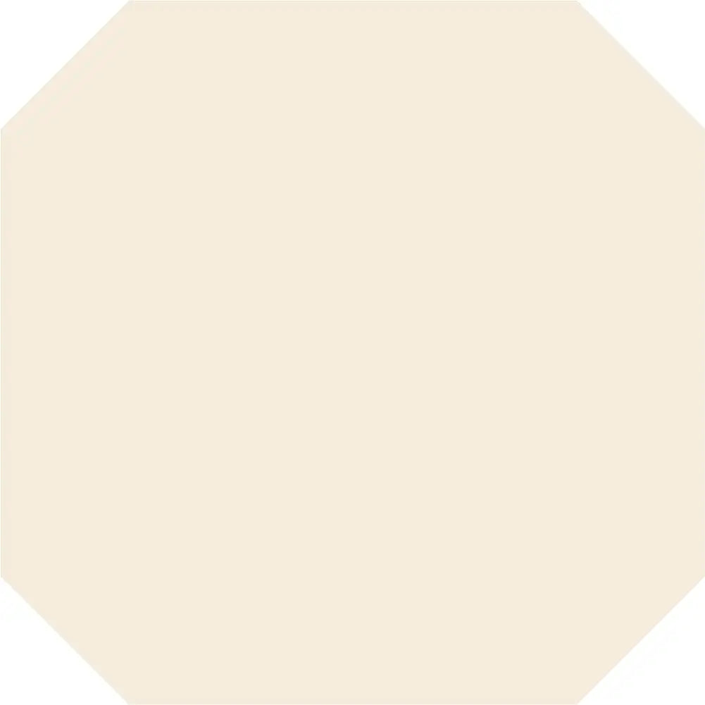 Gresie octogonala crem Cotone Ottagono 20x20cm + Taco Nero 5x5cm, portelanata, productie Italia