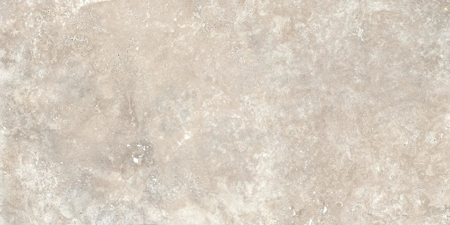 Gresie portelanata Realstone_Travertino Cross Noce 60x120 cm, productie Italia