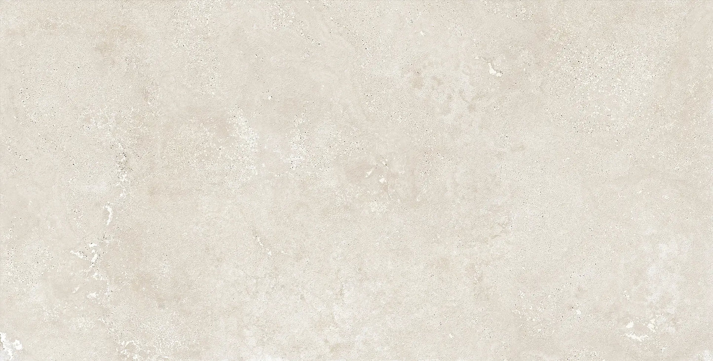 Gresie portelanata Realstone_Travertino Cross Bianco 60x120 cm, productie Italia