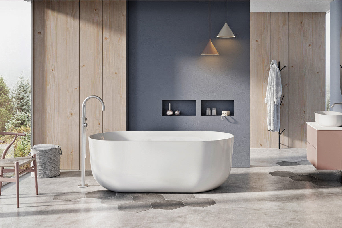 Cada freestanting Marin 179 x 84 x 63 cm, solid surface, culoare alb, productie Estonia