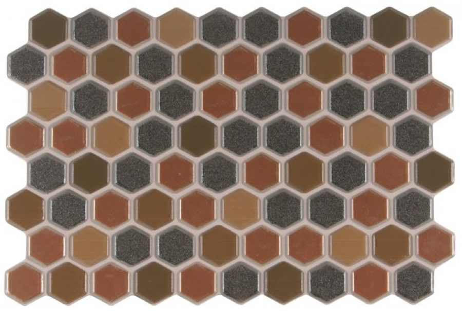 Faianta cu aspect de mozaic Hexa Bronce 20x30 cm, Spania