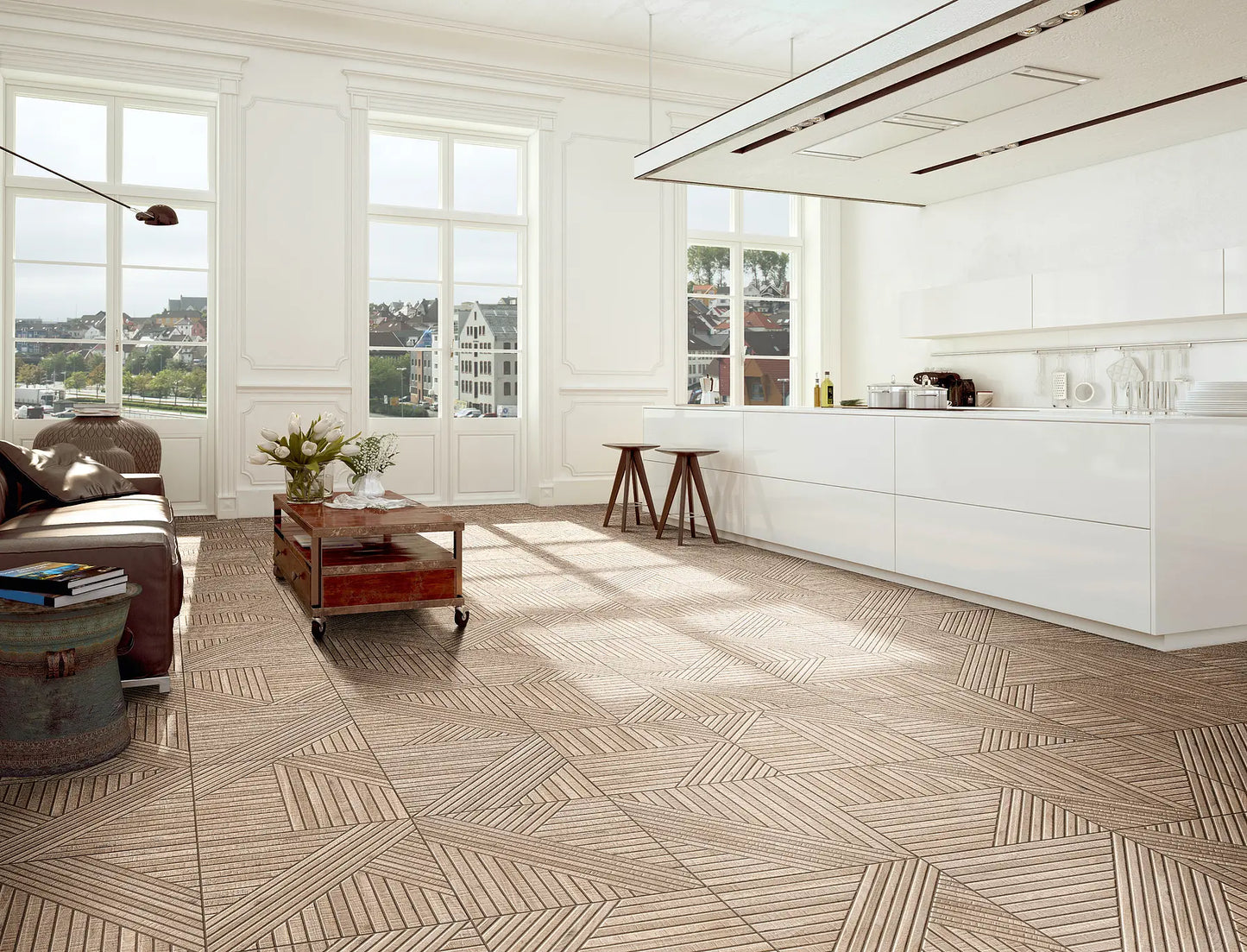 Gresie / Faianta Tangram Wood Oak 44x44 cm, productie Spania