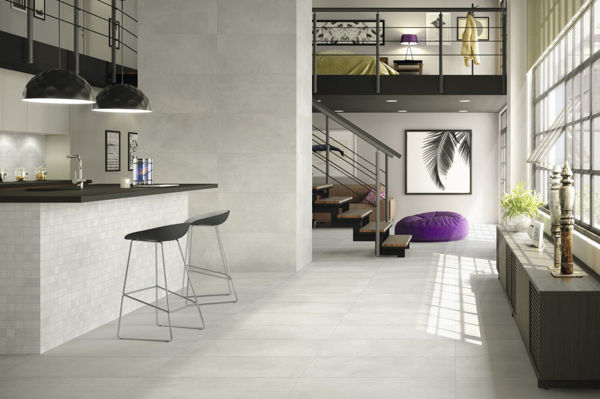 Gresie LOGAN Bianco 60x120 cm, ceramica portelanata, productie Spania