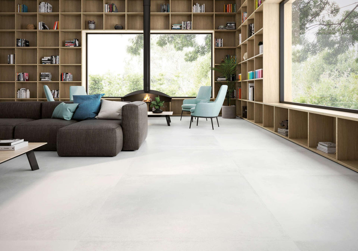 Gresie portelanata Madox Blanco 60x120 cm, finisaj mat, productie Spania