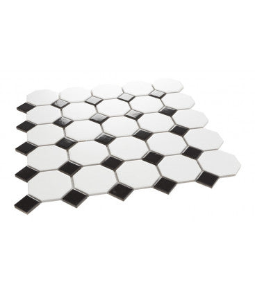 Mozaic octogonal White Matt 29,5×29,5 cm