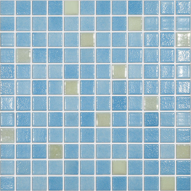 Mozaic mix Colors 501 + FIRE GLASS 412 2.5x2.5 cm fosforescent 30x30 cm