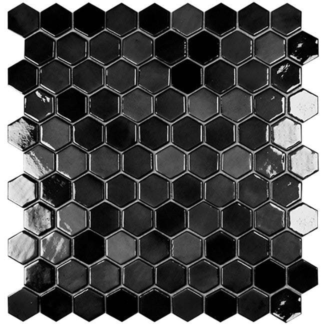 Mozaic sticla LUX ANTHRACITE 407H Hex. 30x30 cm