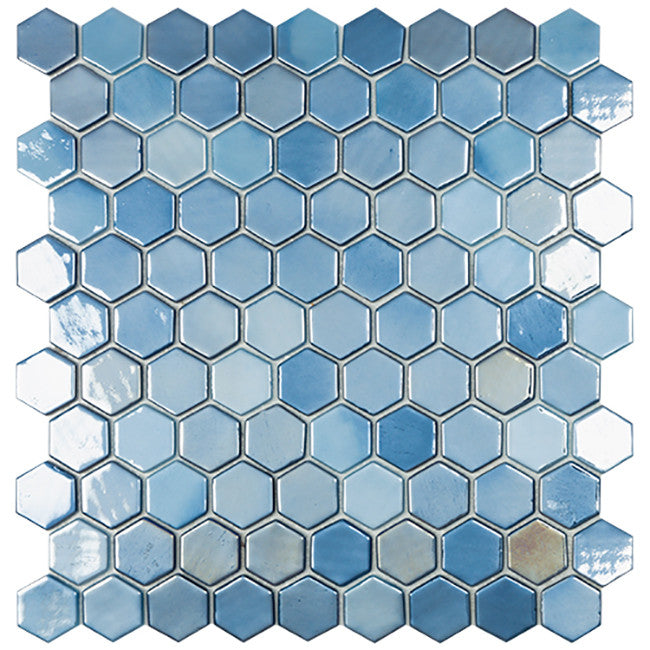 Mozaic sticla Lux Blue Hex. 6004H 30x30 cm