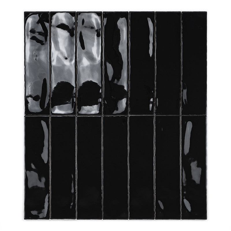 Faianta Ocean Black 7.5x30 cm, finisaj lucios
