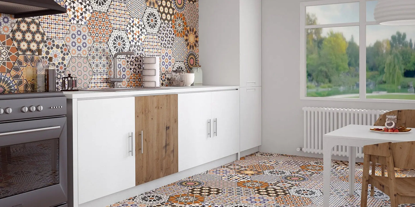 Gresie / Faianta Andalusi 33x28.5 cm, hexagon, portelanata