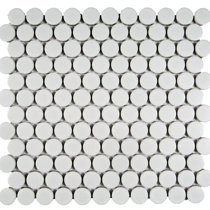 Mozaic ceramic Ston Penny 28 White Matt 31.2x33 cm