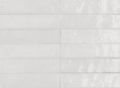 Faianta Marazzi Lume White 6x24 cm, ceramica portelanata
