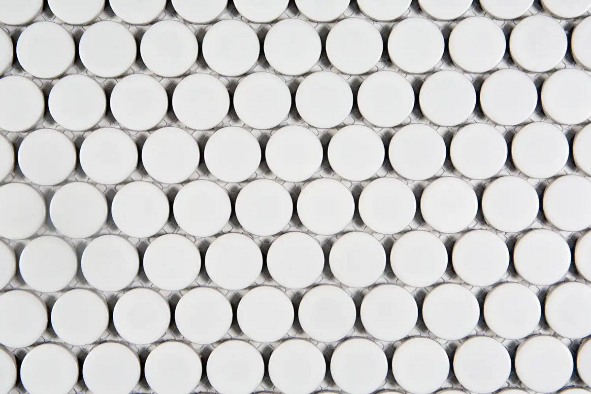 Mozaic ceramic Ston Penny 28 White Matt 31.2x33 cm