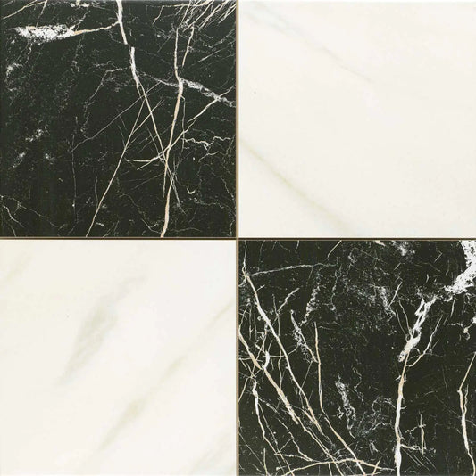 Gresie portelanata Chess Marquina Gold 44x44 cm
