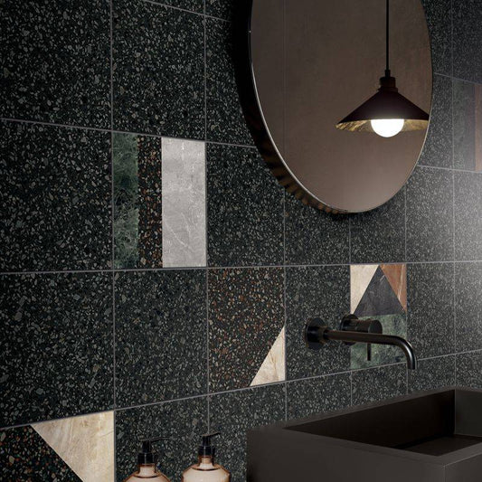 Gresie/Faianta ABK Play Marble Black 20x20 cm, productie Italia