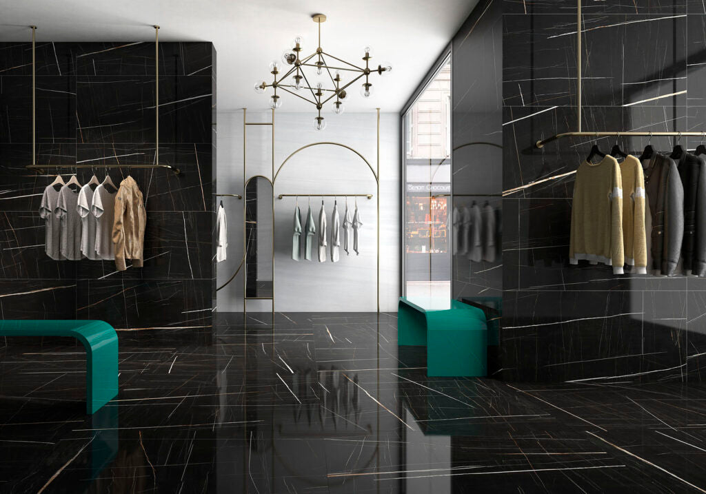 Gresie portelanata Sahara Noir Super Polished 60x120 cm, productie Spania