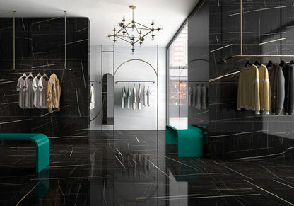 Gresie portelanata Sahara Noir Super Polished 60x120 cm, productie Spania