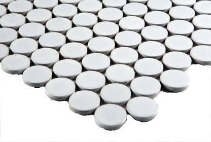 Mozaic ceramic Ston Penny 28 White Matt 31.2x33 cm