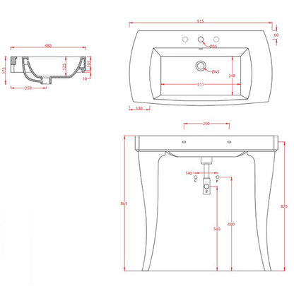 Lavoar Jazz Ceramic 91.5x48 cm Art Ceram Italia