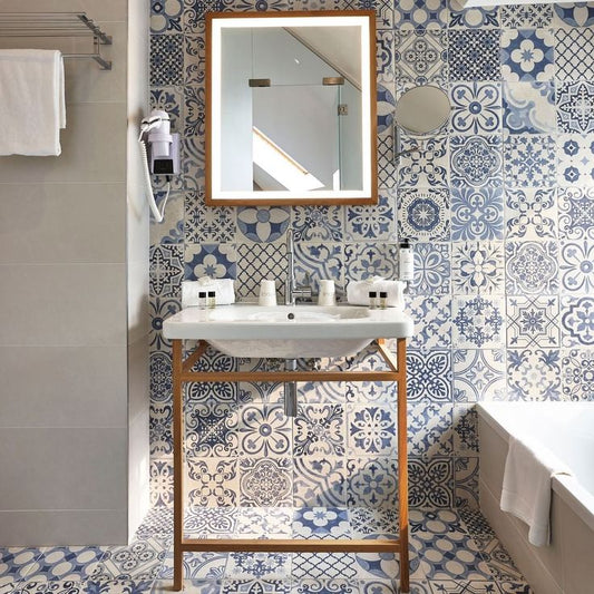 Gresie / Faianta Portelanata Skyros Deco Blanco 44x44 cm