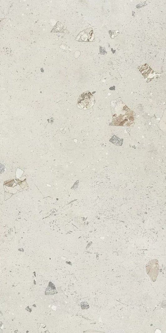 Gresie portelanata I Cementi White Ciottolo Mat 60x120 cm