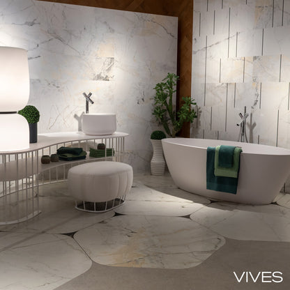 Gresie MARBLELOUS Pietra Erdek 118,9x108,5cm + Star Wailea 11,1x12,7cm