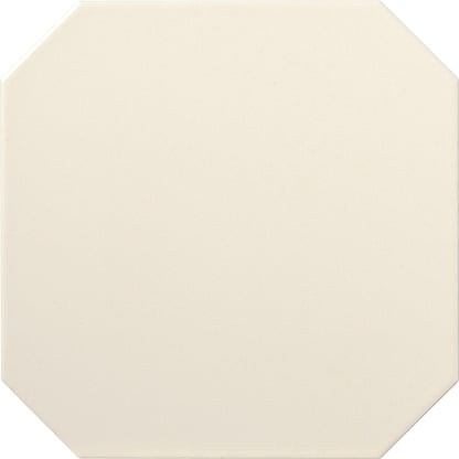 Gresie octogonala crem Cotone Ottagono 20x20cm + Taco Antracite 5x5cm, portelanata, productie Italia
