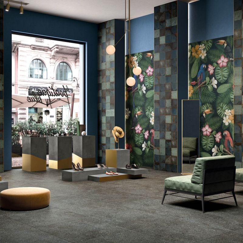 Lastra ceramica decorativa ABK Wide&Style Rain Forest 120x240 cm - produs expus in showroom