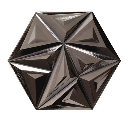 Faianta Yara Metal Black 28.5x33 cm Hexagon