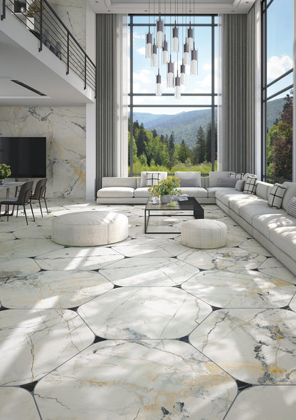 Gresie MARBLELOUS Pietra Erdek 118,9x108,5cm + Star Wailea 11,1x12,7cm