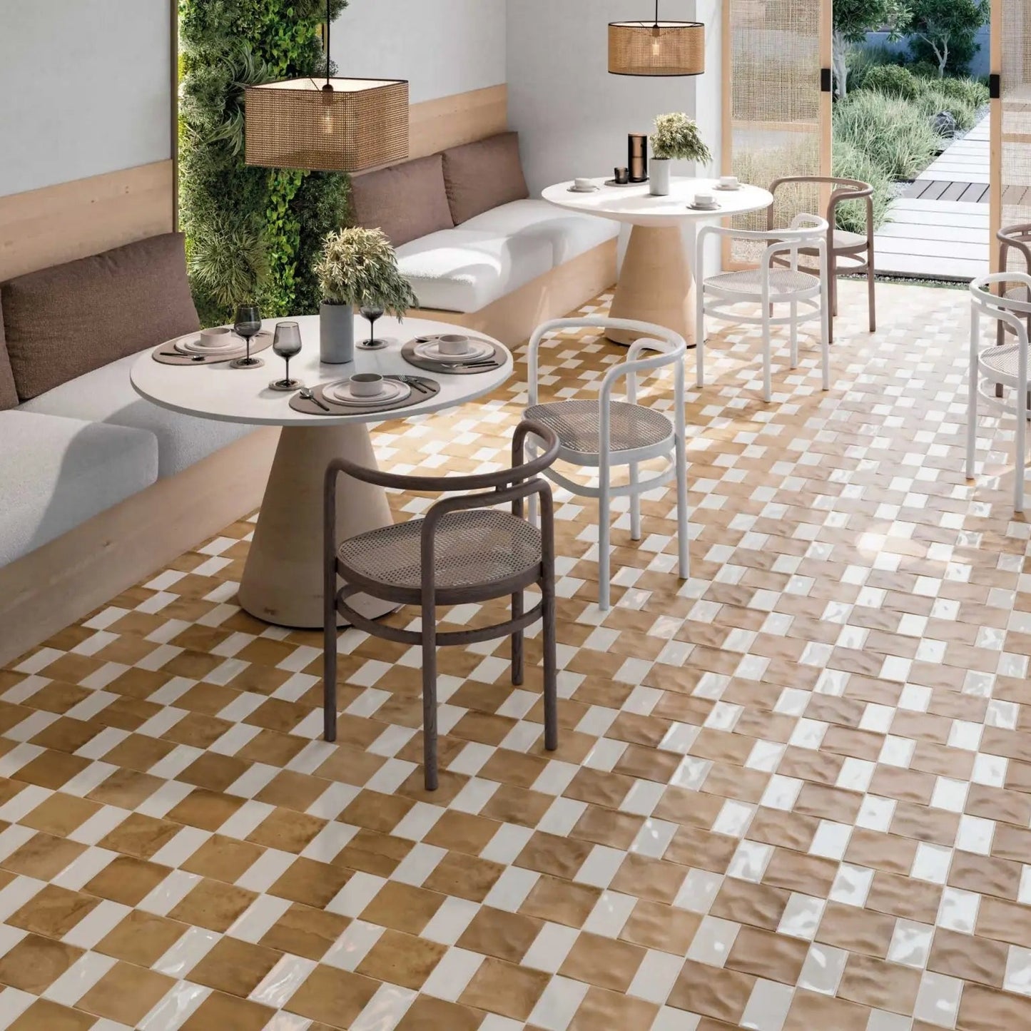 Faianta / Gresie Portofino Terra White 15x45 cm