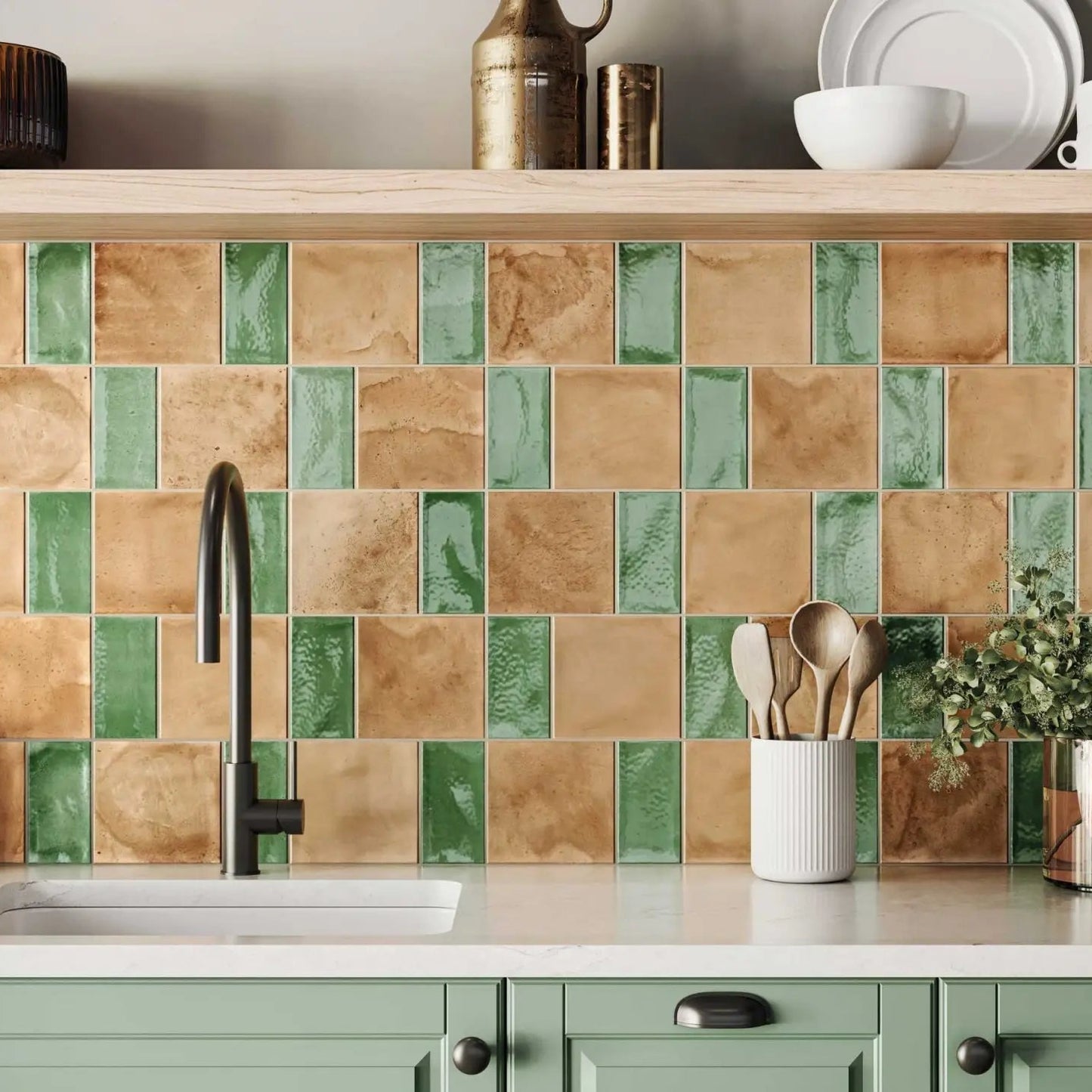 Faianta Portofino Terra Emerald 15x45 cm