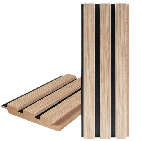 Riflaj MDF Stejar Deschis si Negru 18x121x2800 mm