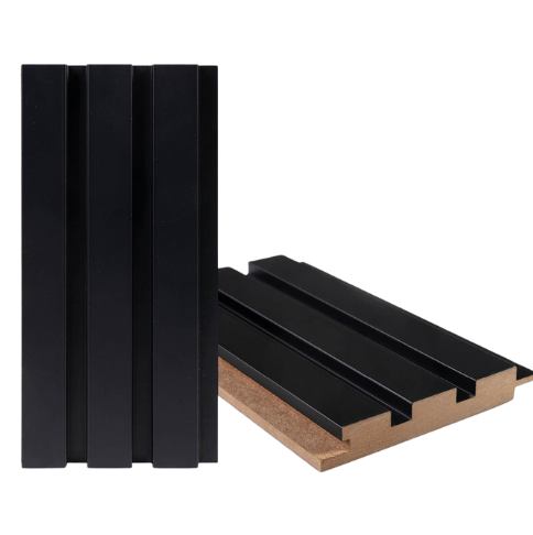 Riflaj MDF Negru 18x121x2800 mm