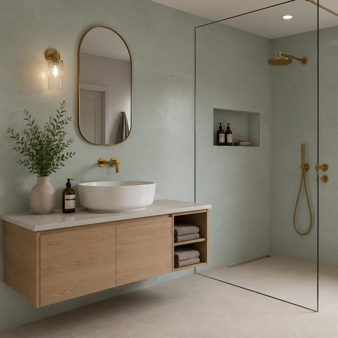 Faianta Alure Sage 30x75 cm, verde salvie, mat, Spania